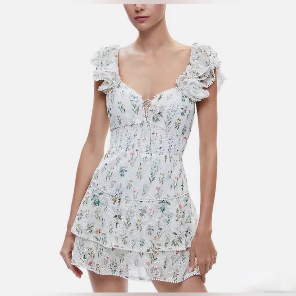 Alice + Olivia Flora Ruffled Dress